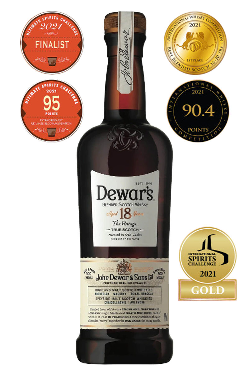 Dewar's 18 Years Blended Scotch Whisky 750 ML – Sunset Corners Dewar's 18 Years Blended Scotch Whisky 750 ML – Sunset Corners