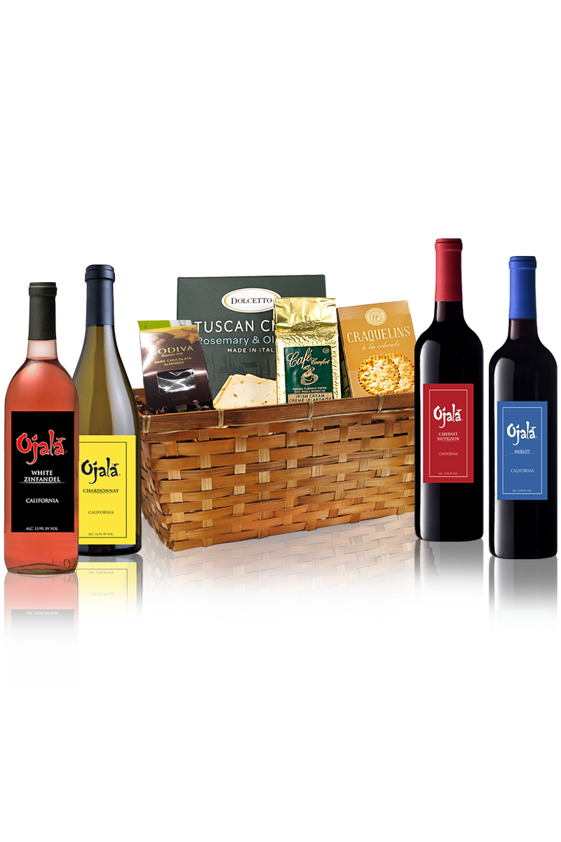 Wine Gift Basket Ojala 4 Bots