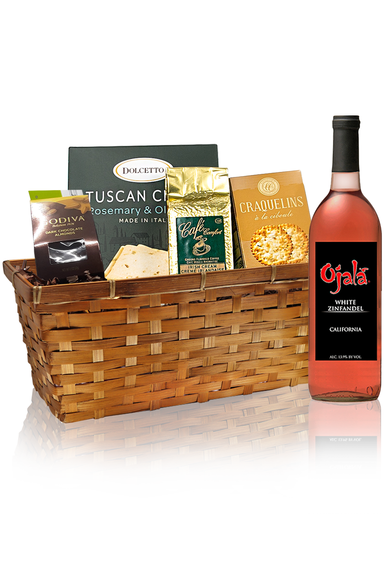 Wine Gift Basket Ojala White Zinfandel