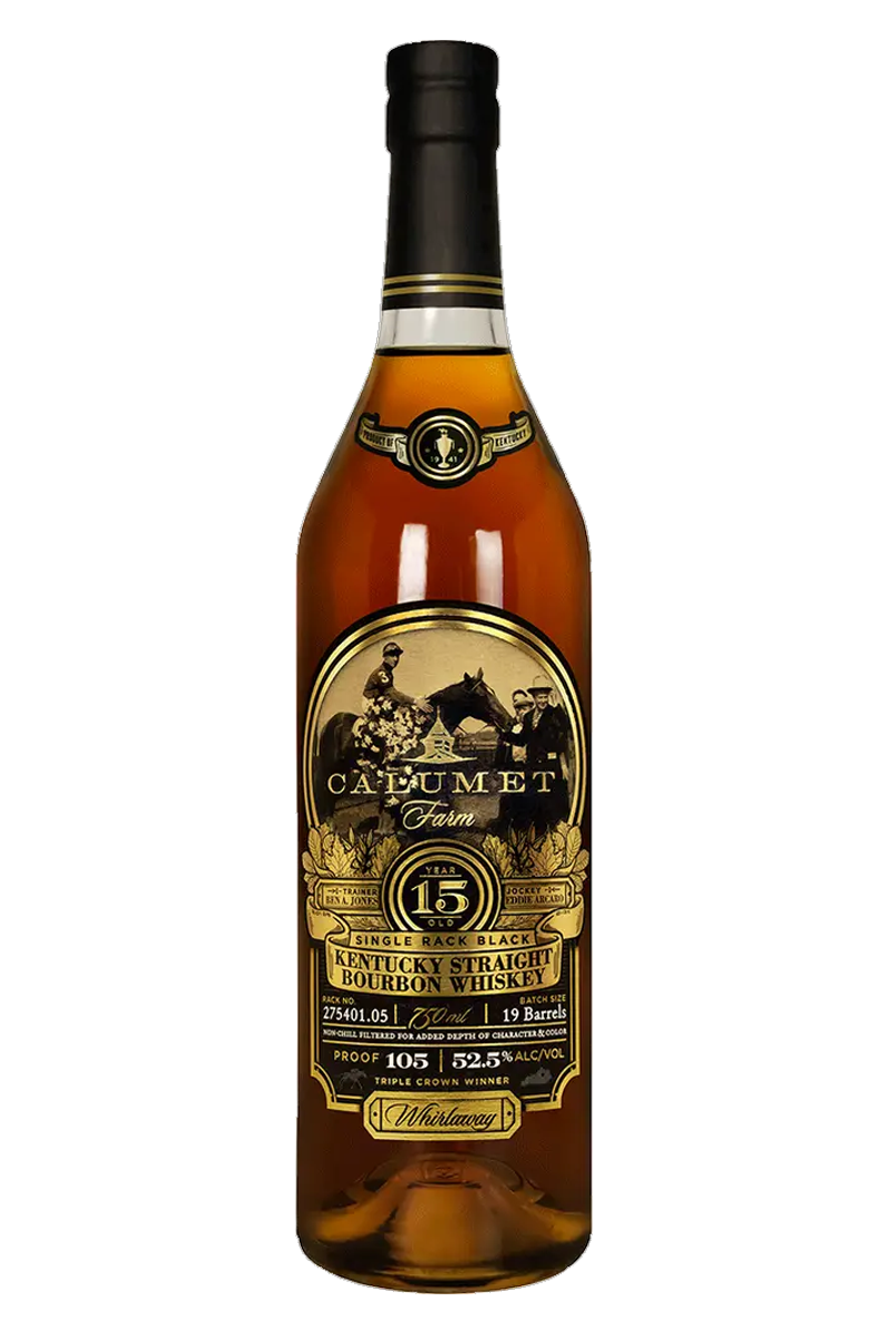 Calumet Farm Single Rack Black 15 Years Bourbon Whiskey 750 ML