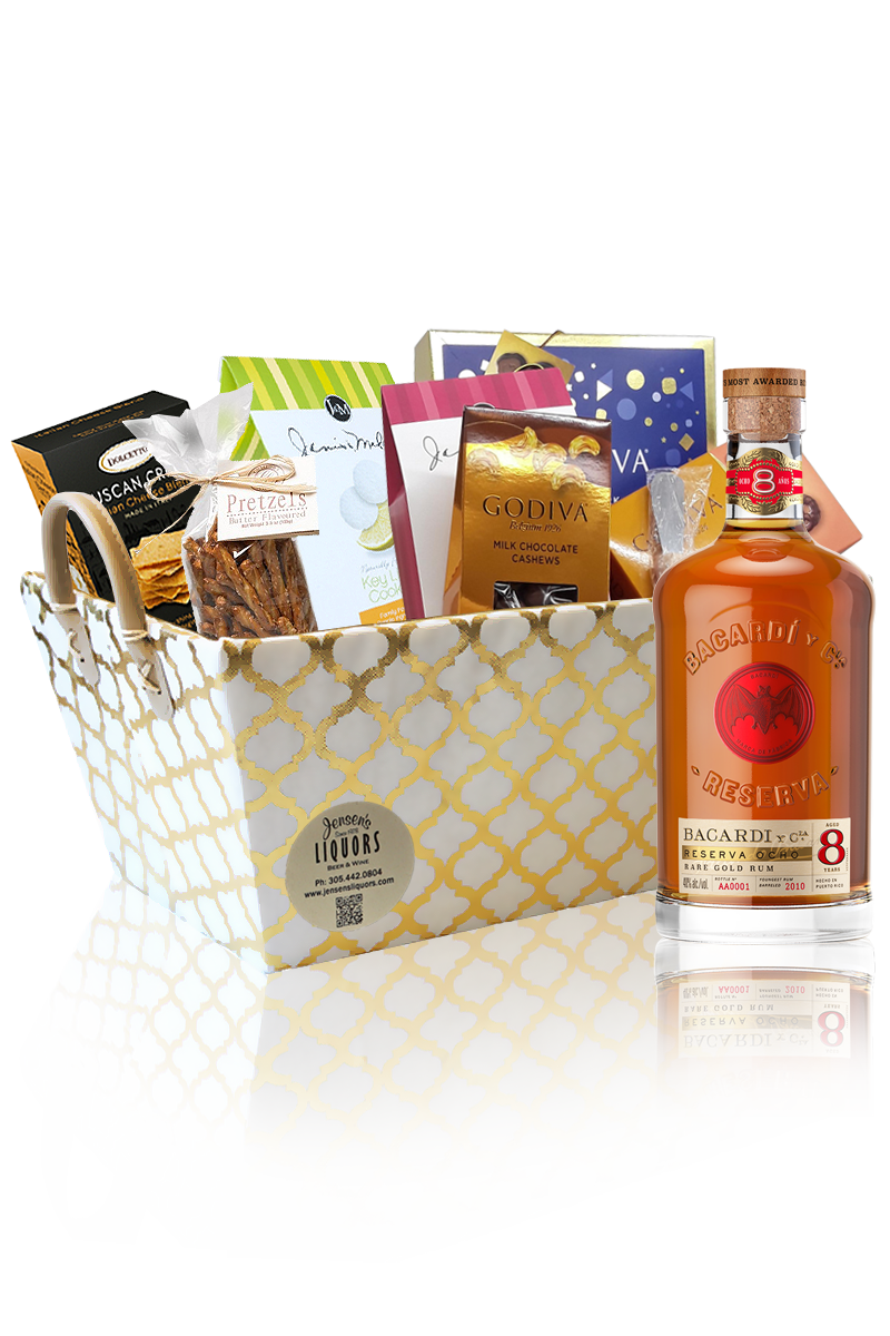 Rum Gift Basket Bacardi Gran Reserva 8 Years