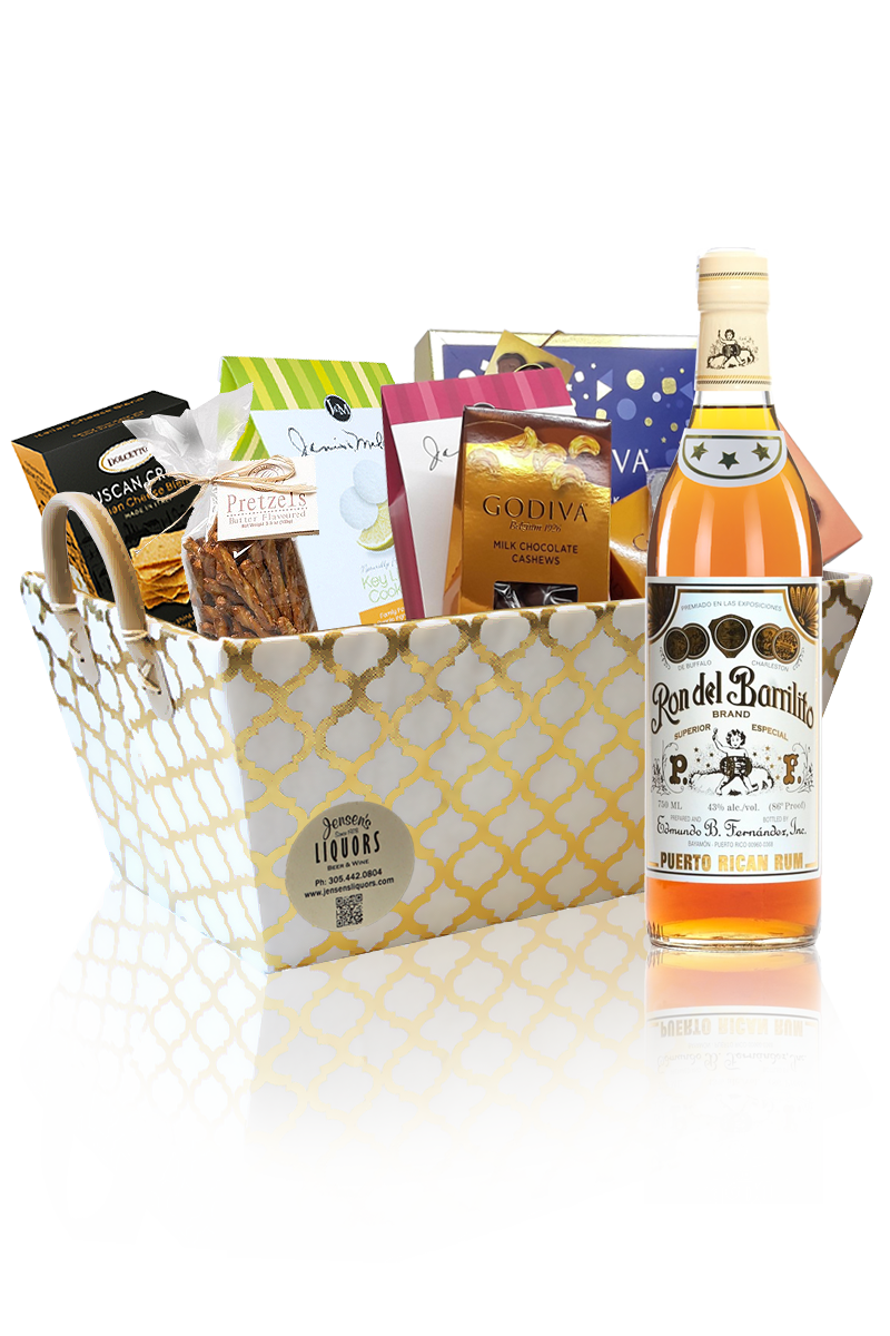 Rum Gift Basket Ron del Barrilito 3 Stars