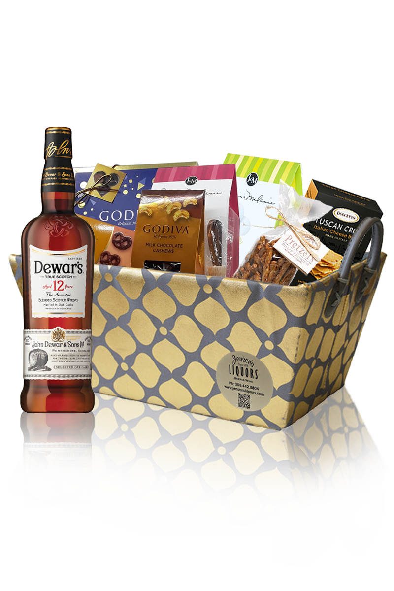 Scotch Gift Basket Dewars 12 Years