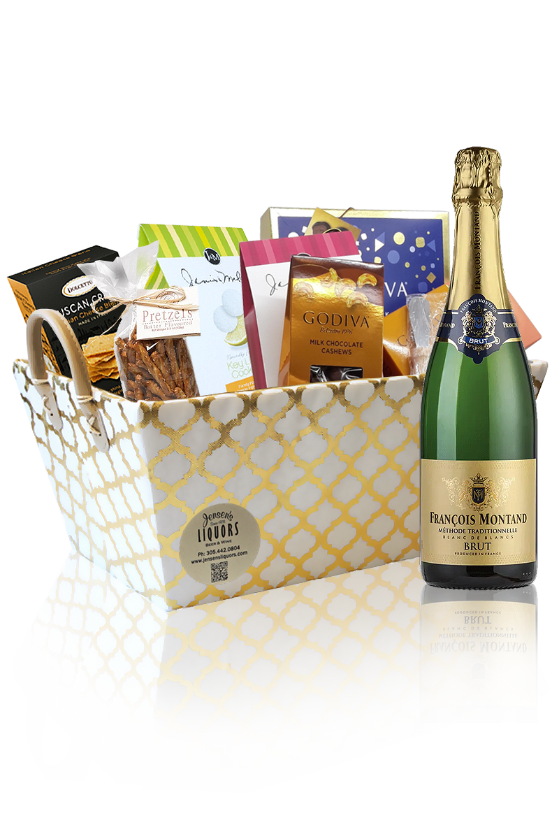 Sparkling Wine Gift Basket Francois Montand Brut