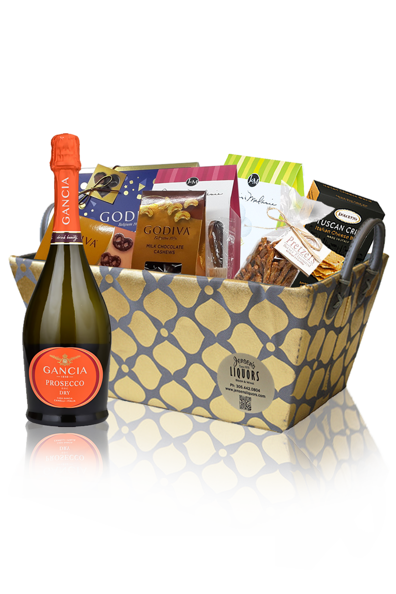 Sparkling Wine Gift Basket Gancia Prosecco