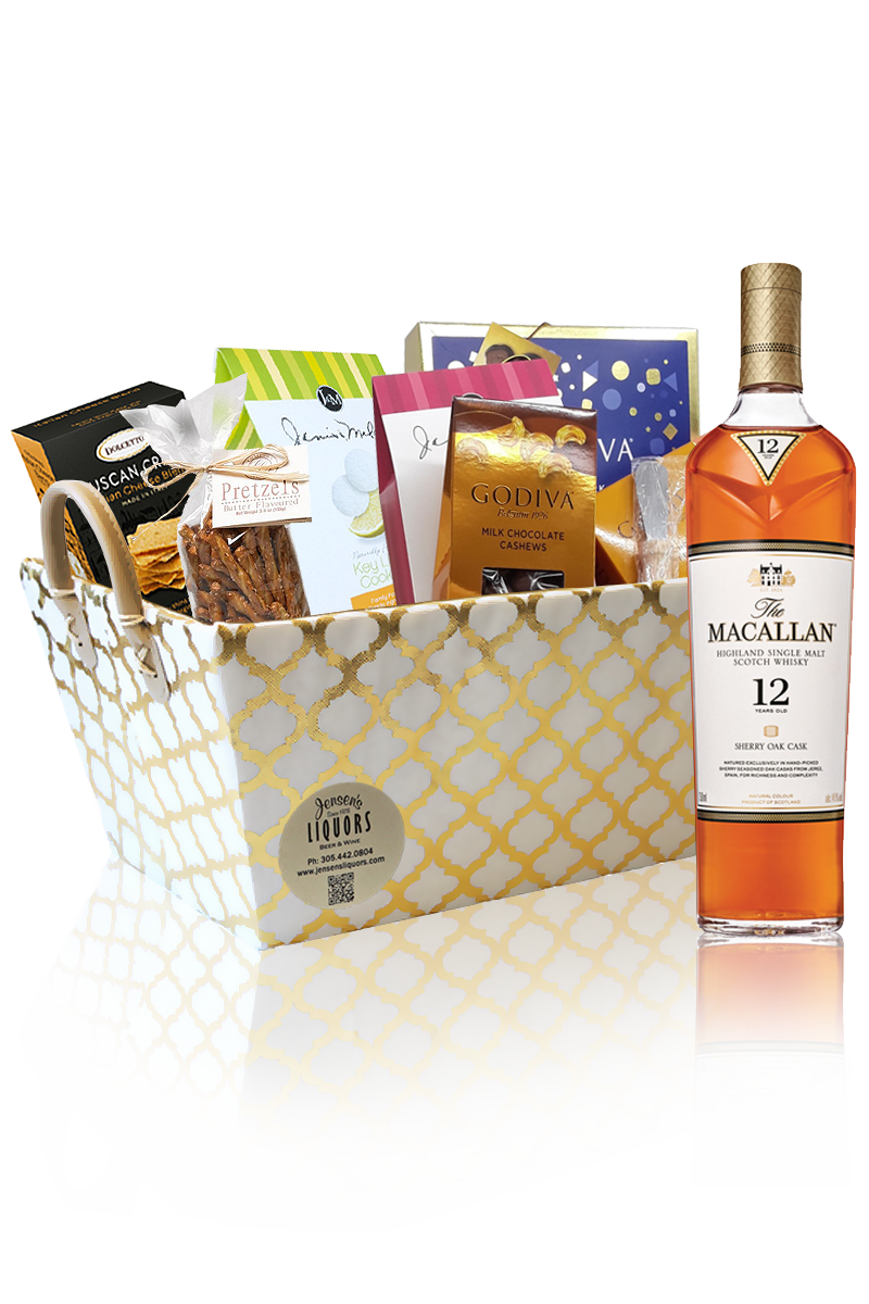 Single Malt Gift Basket Macallan 12 Years Sherry Oak