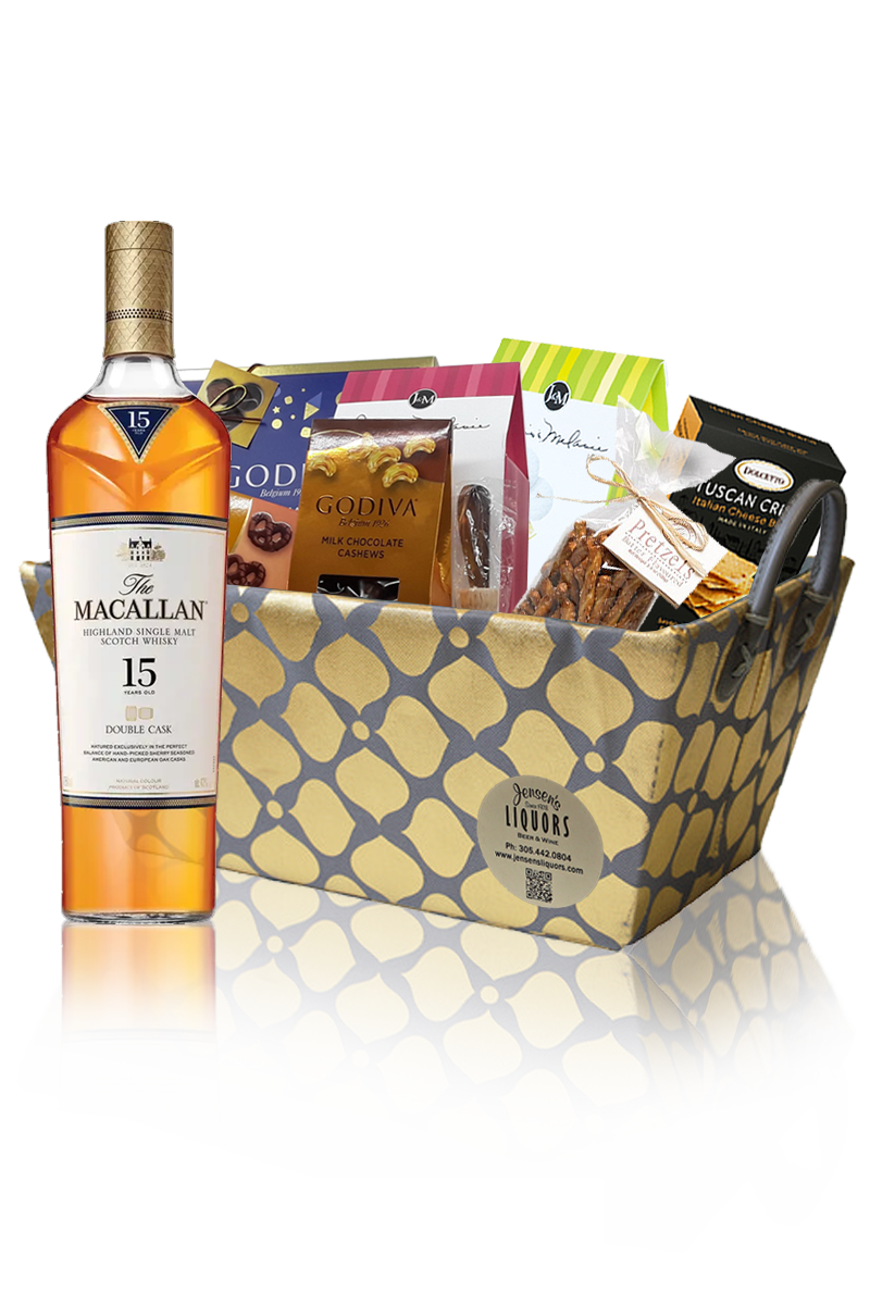 Single Malt Gift Basket Macallan 15 Years Double Cask