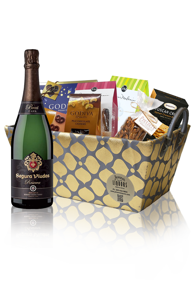 Sparkling Wine Gift Basket Segura Viudas