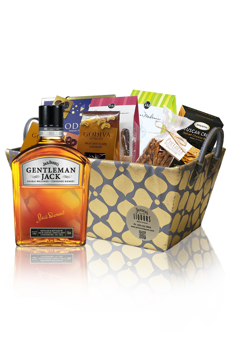 Whiskey-Bourbon Gift Basket Gentleman Jack