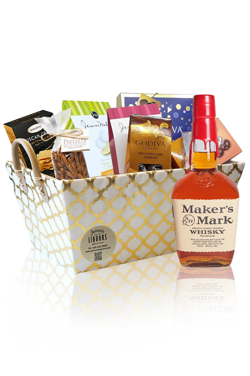 Whiskey-Bourbon Gift Basket Maker's Mark