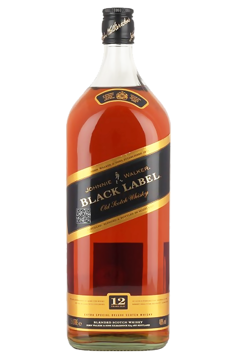 Johnnie Walker Black Label 12 Years Scotch Whisky 1.75 LT