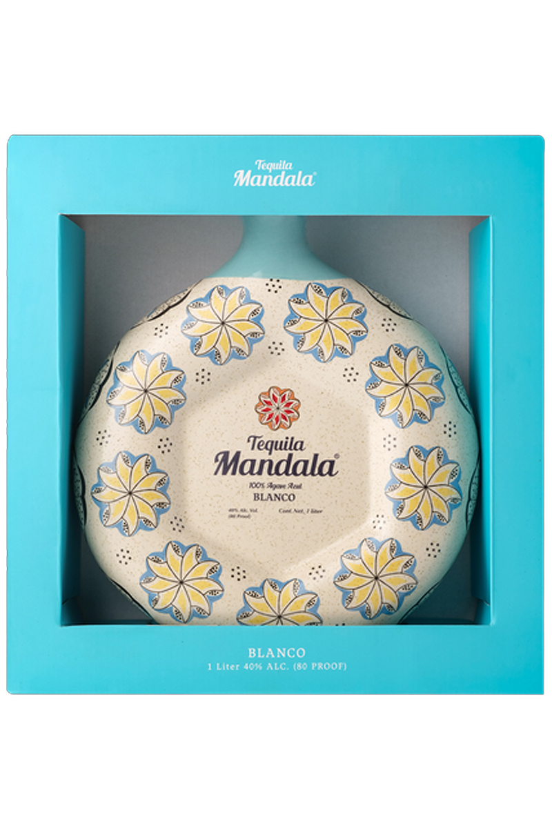 Mandala Ceramic Bottle Blanco Tequila 2